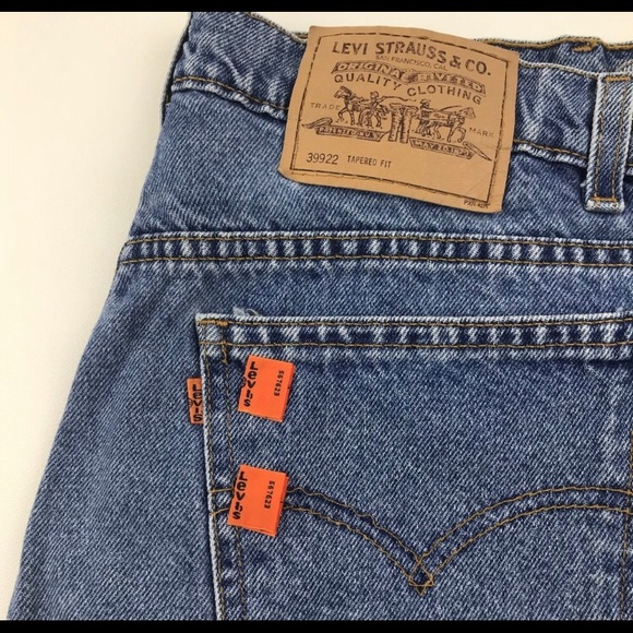 2 Levi’s Orange Tab Labels for replacements tabs - Picture 3 of 4